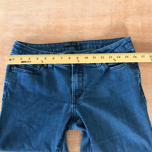 Prana Skinny Jeans Women 10/30 Blue Mid Rise Medium Wash Stretch Preppy - Picture 8 of 10